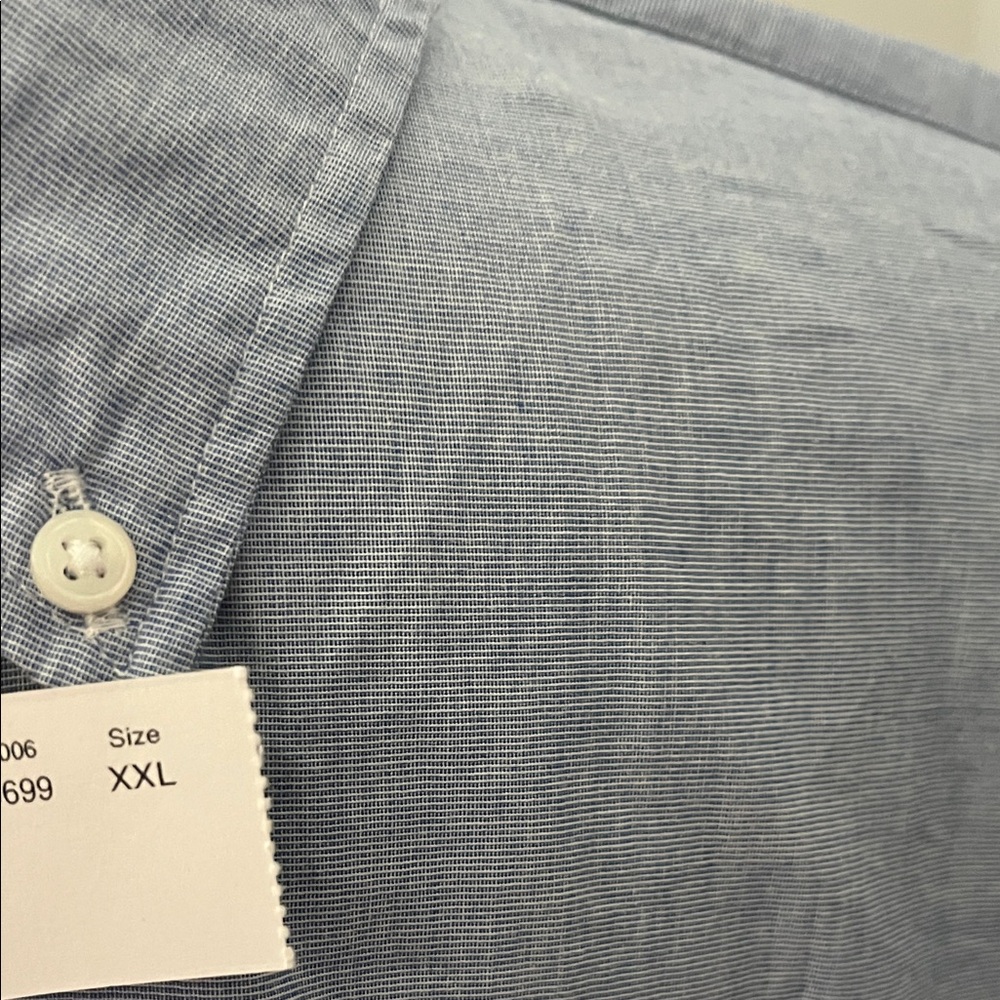 J. Crew Sky Blue Casual Button-Down Shirt XXL slim fit stretch - Picture 6 of 8